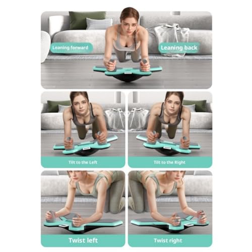 Workout Balance Board with Maze Game Core Trainer with Pleasure Wholesale 360° Tilt & Twist Plank Board with Multi-Functional Handles Phone Holder Plus Elbow Pad