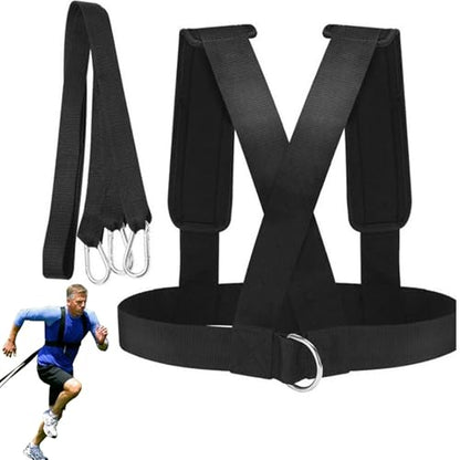 Sled Pulling Belt, Adjustable Heavy Duty Removable Sled Harness for Pulling Fitness, Resistance Training
