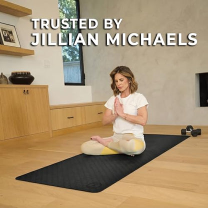 Extra Large Yoga Mat XL, Wide and Long, Extra Thick Non Slip Exercise Mat - color: Black, size: 6mm