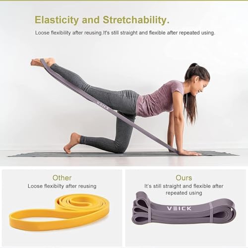 VEICK Pull Up Assist Resistance Bands for Home Gym - color: Green/Purple Set of 5