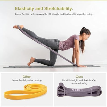 VEICK Pull Up Assist Resistance Bands for Home Gym - color: Green/Purple Set of 4