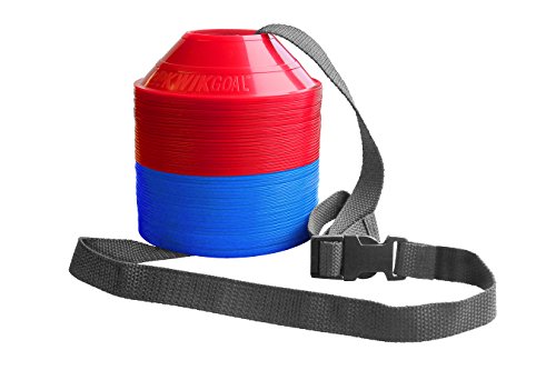 Kwik Goal Mini Disc Cone Kit (50-Pack) - color: Blue/Red, size: 1 3/8" tall with 5" diameter base