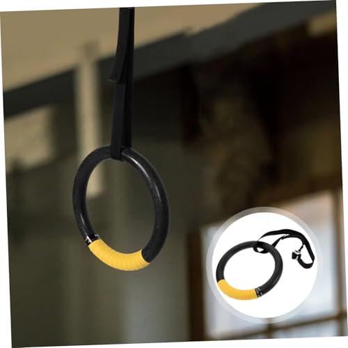 BESTonZON 1 Pair Calisthenics Rings with Adjustable Straps Gymnastics Workout Rings for Strength Training Core Stability and Endurance Versatile Fitness Equipment for Home and Gym Use