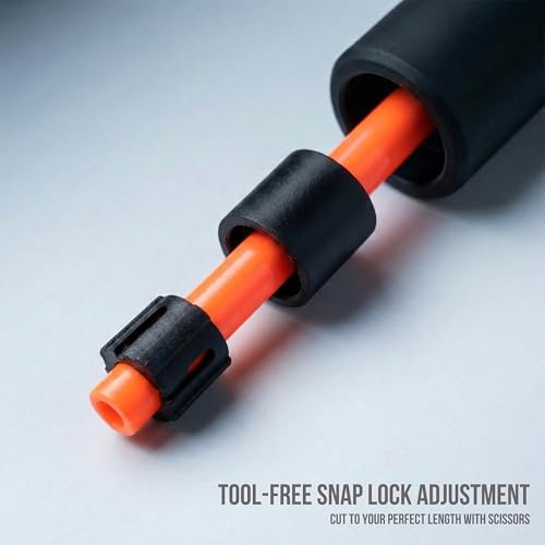 Elevate Gravity Heavy Rope - 3m, 10mm PVC - Boost Muscle, Cardio & Strength - Smooth Bearings - Ideal Indoor/Outdoor & Weight Loss. - color: Orange Aspiration