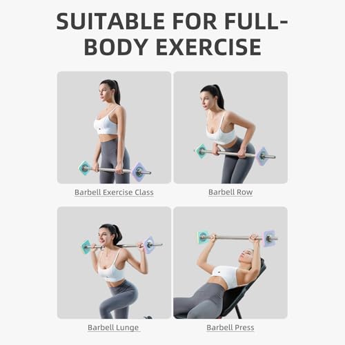 DHT Adjustable Dumbbells, Dumbbell Barbell Sets with Rack, Free Weights Dumbbells Set All-Purpose Fitness, Anti-Rolling, Weights Set for Home, Gym, Office, Wall-Mounted, 2.2-50 lbs, 1 Set / 2 in 1 - color: Macaron