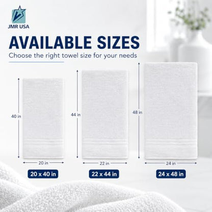 White Cotton Bath Towels 36-Pack (20x40), Lightweight Quick-Dry Gym & Pool - color: White-36 Pcs, size: 20X40