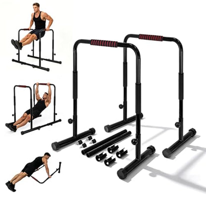 Dip Bars for Home 2 in 1 Strength Training Dip Station for Home Gym,9 Level Adjustable Calisthenics Bars,1200LBS Heavy Duty Dip Stand SPORTING GOODS