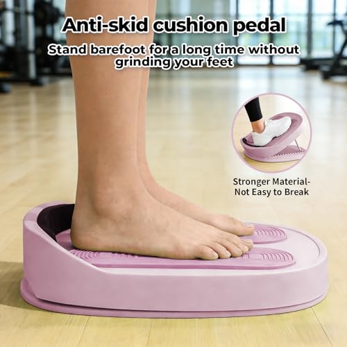 Calf stretcher slant board, 15-Level Adjustable Slant Board for Plantar Fasciitis, Shin Splints & Achilles Tendonitis, Lightweight Ankle Stretch Board for Home Gym or Travel - color: Pink