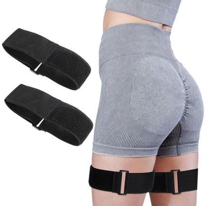 BFR Occlusion Bands for Women Glutes Blood Flow Restriction Bands Best Fabric Resistance Band Adjustable Bundle Booty Band for Exercising Legs Butt Hip Building Workouts Squat Butt Thigh Fitness - color: black