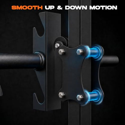 CR63 Foldable Cable Machine for Home Gym, 330LBS LAT Pulldown & Low Row Machine, Freestanding Compact Pulley System, Space-Saving Home Gym Equipment
