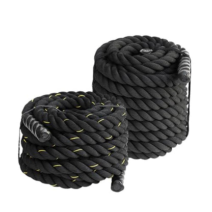 Battle Rope 9.18/9.8ft Length Heavy Battle Exercise Training Rope Workout Rope Fitness Rope for Strength Training Homes Gym 25mmx2.8m Black