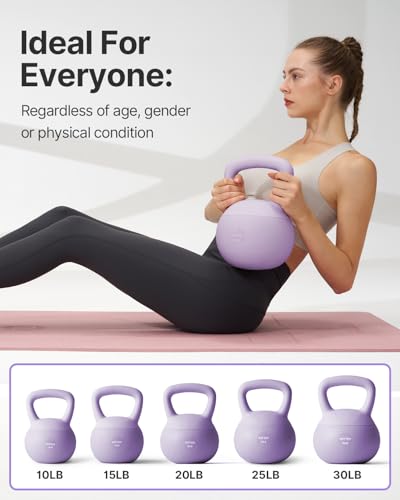 YOTTOY Soft Kettlebell,Kettlebell Anti-Slip Grip Weight for Home Workouts, Kettlebells Set Strength and Safety Guaranteed