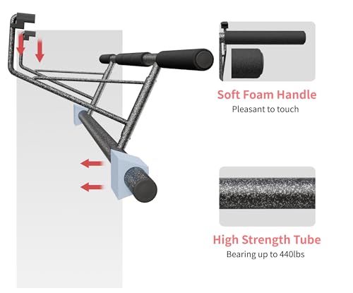 MOMODA Doorway Pull Up Bar, Home Gym Fitness Chin-Up Bar for Door Frame