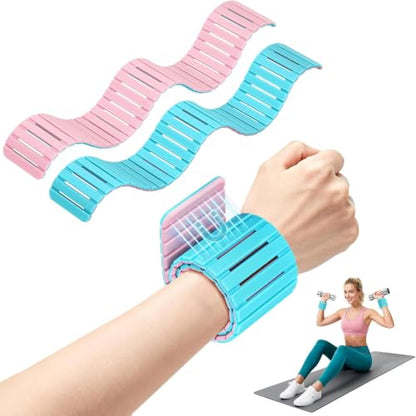 2 Pcs Adjustable Magnetic Ankle & Wrist Weights for Women & Men - 1lb Each, Perfect for Jogging, Swimming, Yoga, Cardio & Pilates