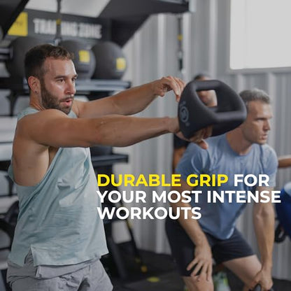 TRX YBell Pro Series 3-in-1 Dumbbell, Kettlebell and Push Up Stand Workout Equipment | Commercial Grade Powder Coated Surface | Perfect for Strength Training & Conditioning Workouts - size: 40 lbs