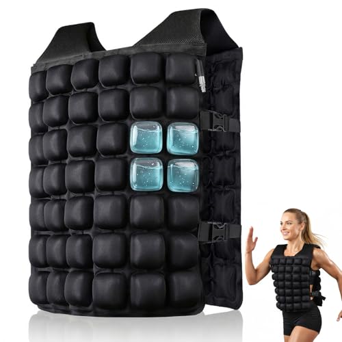 Water-Filled Weighted Vest for Women & Men, 0-23lb Adjustable Weight Vest for Walking, Running, Fitness & Strength Training, Odor-Free & Washable Workout Vest with Even Weight Distribution for Summer - size: M (Adjustable 1-13 lbs)