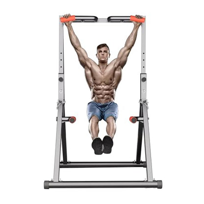Freestanding Pull Up Bar Foldable Power Tower Dip Station Adjustable Dip Bar Strength Training Equipment For Home Gym Support 1100lbs Black