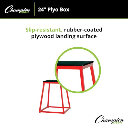 Champion Sports Welded Steel Plyo Box - 24" H