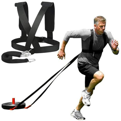 Weight Sled, Nylon Sled Harness Tire Pulling Harness Speed Training Equipment Pull Strap for Sprint Running and Football, Basketball, Soccer Workout Equipment &