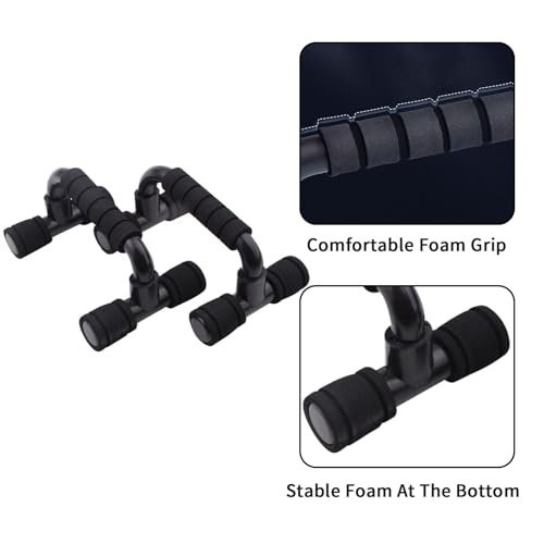 Push up Bar, Push Up Bars Strength Training, Push-up Bracket Board with Non-Slip Sturdy Structure, Push Up Bars for Men & Women, Push Up Stands Handle Gym Exercise Equipment Home Fitness(Black)
