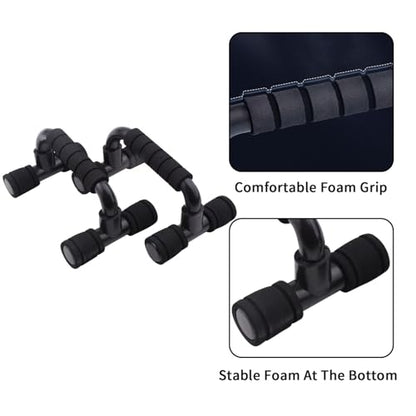 Push up Bar, Push Up Bars Strength Training, Push-up Bracket Board with Non-Slip Sturdy Structure, Push Up Bars for Men & Women, Push Up Stands Handle Gym Exercise Equipment Home Fitness(Black)