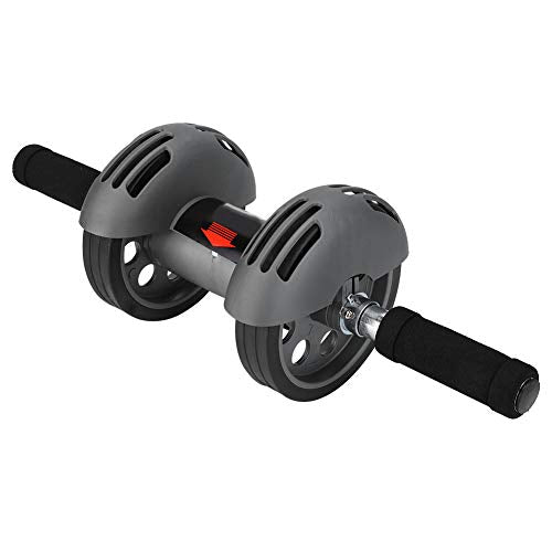 Ab Double Roller Workout System, Abdominal Exercise Roller Wheel with Dual Wheels and Knee Pad, Anti - Slip Foam Handles for Home Gym Core Training