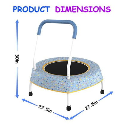 36" Kids Trampoline with Handle, Indoor Mini Trampoline for Kids, Toddlers Small Rebounder Fitness Trampoline for Indoor and Outdoor Use