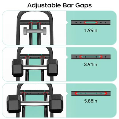 3 Tier Dumbble Rack - 360LB Capacity Adjustable Dumbbell Storage Rack Space-Saving Home Gym Weight Rack For Dumbbells And Kettlebells With Hooks (Dumbbell Rack Stand Only) - size: 29.96''Length
