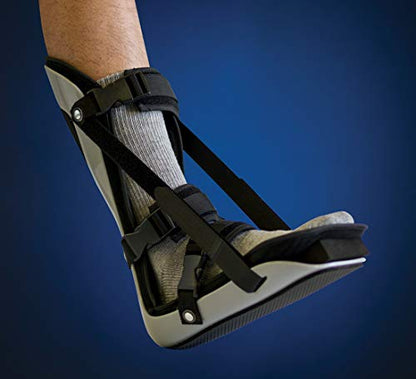United Ortho Plantar Fasciitis Adjustable Leg Support Brace Fits Right or Left Foot for Soreness Relief, Foot Pain and Stretching, Large, Black - size: Large