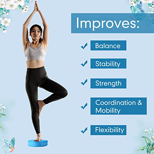 3 Pcs Foam Pad Balance Mat Pad Soft Yoga Stability Trainer mat for Physical Therapy Rehabilitation Core Strength Training Device for Women Men