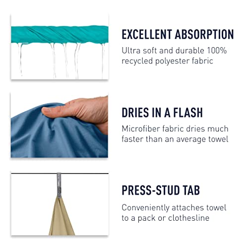 Sea to Summit Portable Pocket Towel for Camping, Gym, and Travel - color: Moonlight Blue, style: X-Large
