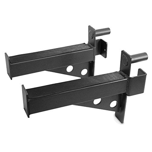 Valor Fitness Power Rack Safety Bar Extension Accessory Set for 2x2 Inch Frame with 1 Inch Hole - Fits Compatible Valor Power Racks - Home Gym Equipment