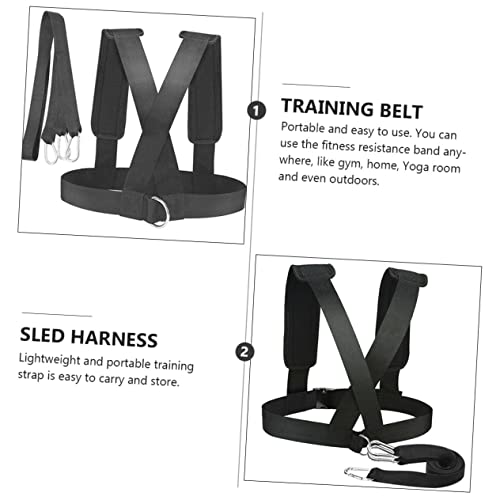 Toyvian 2pcs Resistance Sled Harness Shoulder Straps Weight Bearing Fitness Belt for Strength Training Running Speed Enhancement Suitable for Professional Sports and Outdoor Workouts