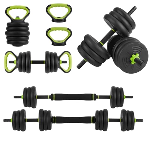 4-in-1 Adjustable Dumbbell Set, 30/44/66/88 Lbs Free Weights Set with Connector, Fitness Exercise Equipment Used As Kettlebells, Barbell, Push Up Stand, Weights Set for Home Gym Suitable Women/Men