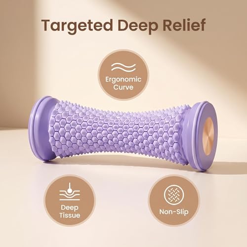 Foot Roller for Plantar Fasciitis Relief – Honeycomb Massage Stick for Arch & Heel Discomfort, Deep Tissue Muscle Recovery Tool for Runners Athletes Yoga