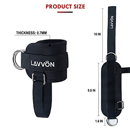 Ankle Straps for Cable Machines Kickbacks - Adjustable Comfort Ankle Cable Attachments for Gym Ankle Cuff Cable Machine Glute Kickback Straps - Leg Extensions, Curls & Ankle Cuffs Women