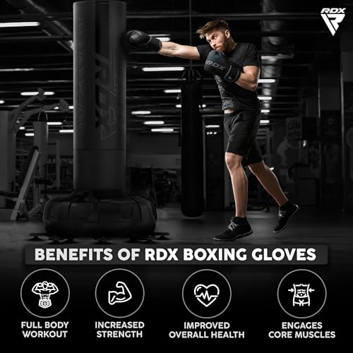 RDX Boxing Gloves, Pro Training Sparring, Maya Hide Leather, Muay Thai MMA Kickboxing, Men Women Adult, Heavy Punching Bag Focus Mitts Pads Workout, Ventilated Palm, Multi Layered, 8 10 12 14 16 18 Oz - color: PINK, size: 16 OZ
