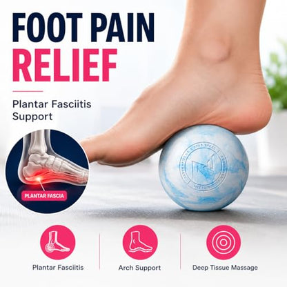 Massage Lacrosse Balls for Myofascial Release, Quality Certification, Massage Deep Tissue for Back and Shoulder, Trigger Point Therapy, Muscle Knots, Relieving Muscle Pain - color: Blue