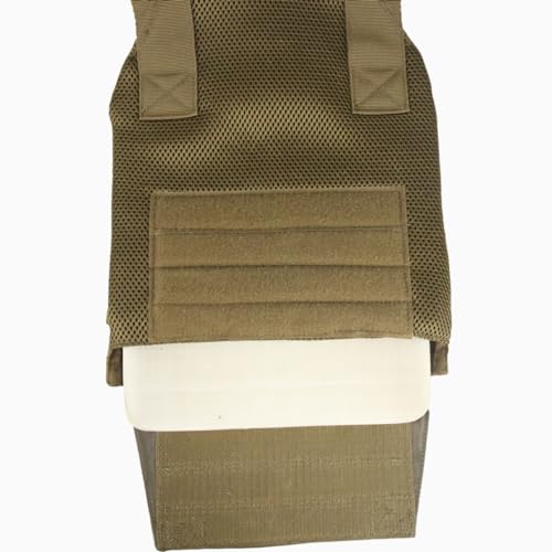 Tactical Adjustable Weighted Vest for Men and Women WODs, Strength Endurance Training Fitness Workouts Running - Quick Release, Molle System - color: Tan