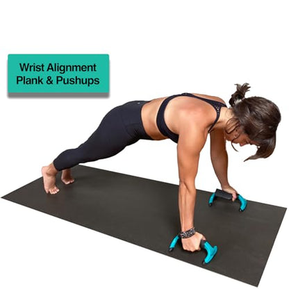 Premium Quality Wrist Alignment Yoga Blocks to Eliminate Wrist Pain in All Poses - Great for Yoga, Pushups and Pilates. Set of 2 with Instruction Card