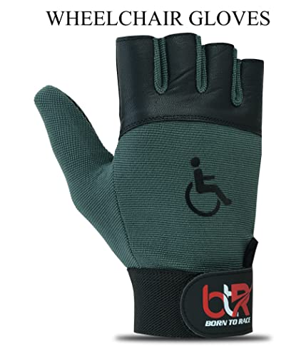 BTR Wheelchair Gloves for Men and Women | Mobility and Disability Gloves with Breathable, Lightweight Design, Non-Slip Grip, and Padded Palm Protection - color: Black, size: Small