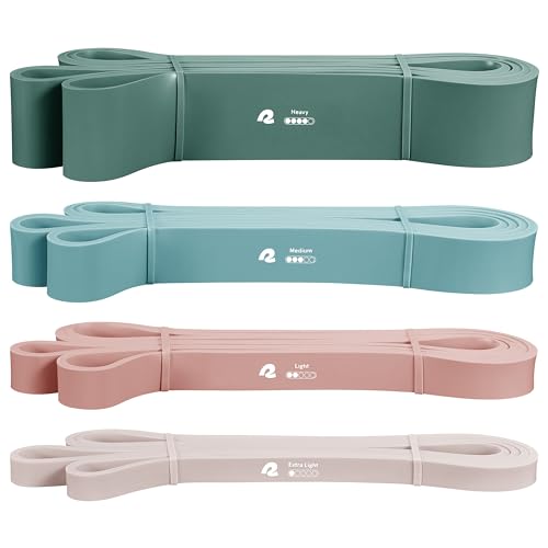 Retrospec Lift Resistance Pull Up Assistance Band Set for Working Out, Home Fitness, Toning, Stretching. Physical Therapy, Muscle Training & Exercise - Lightweight & Portable for Men & Women