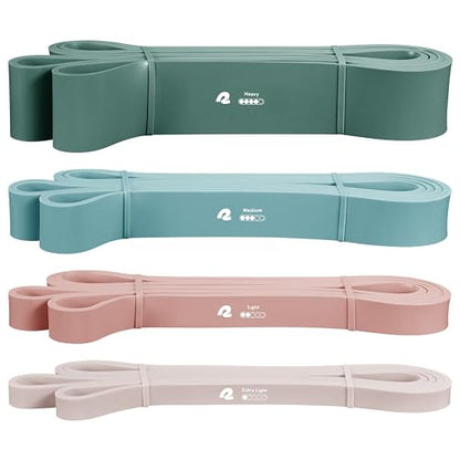 Retrospec Lift Resistance Pull Up Assistance Band Set for Working Out, Home Fitness, Toning, Stretching. Physical Therapy, Muscle Training & Exercise - Lightweight & Portable for Men & Women