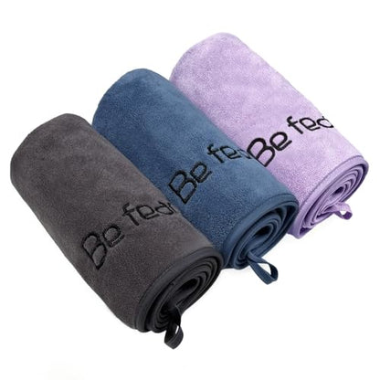 Gym Towels for Men and Women, 3 Pack 15 x 30 Inch Microfiber Workout Towels, 400 GSM Quick Dry Sweat Towels with Center Hanging Loop, Soft Absorbent Sports Towels for Yoga, Running, Swimming