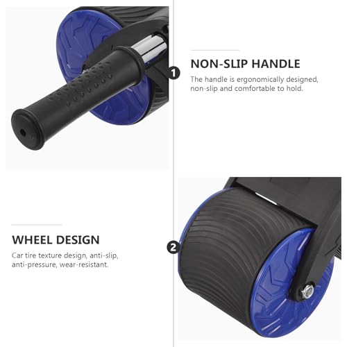 SHERCHPRY Auto Rebound Ab Roller Wheel with Knee Pad for Home Gym Fitness Deep Abdominal Training Equipment for Men and Beginners Core Strength Exercise Roller Disc for Targeted Upper Body