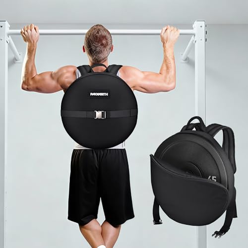 Weighted Strength Training Backpack – Adjustable Weight Plate Bag for Calisthenics, Pull-Ups, Squats & Core Workouts – Fits 17.7" Gym Plates – Metal Buckle Straps & Reinforced Stitching