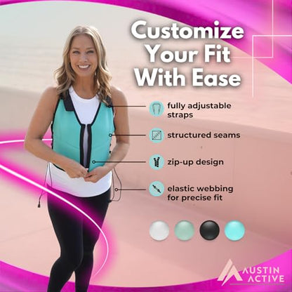 Austin Active 5 lb Adjustable Weighted Vest - color: Denise Austin (Gray)