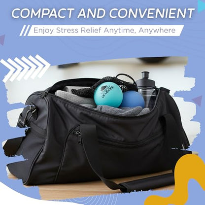 Massage Therapy Ball Set of 2 - Myofascial Release, Trigger Point & Deep Tissue - Lacrosse Ball for Back, Neck, Foot and Plantar Fasciitis Relief - style: Blue