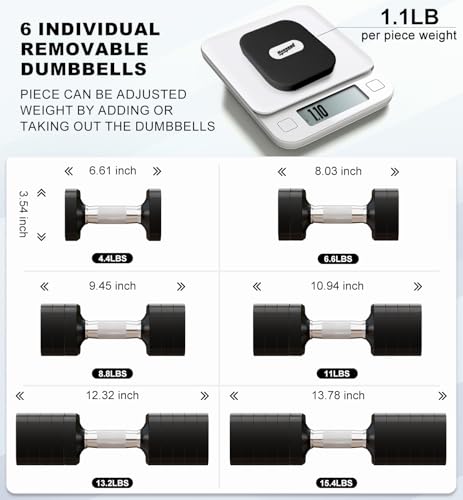 Adjustable Dumbbell Set for Women Men 7.5LB/10LB/15LB/20LB/25LB Each - color: Black, style: 15LB Each [30 LBS Total]