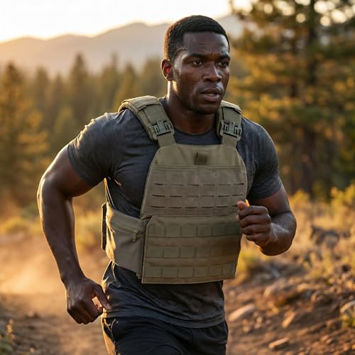 Adjustable Weighted Vest for Men & Women – Fitness Workout Vest with Removable Weights, Breathable Mesh, Secure Adjustable Straps for Running, Walking & Strength Training